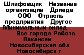 Шлифовщик › Название организации ­ Дриада, ООО › Отрасль предприятия ­ Другое › Минимальный оклад ­ 18 000 - Все города Работа » Вакансии   . Новосибирская обл.,Новосибирск г.